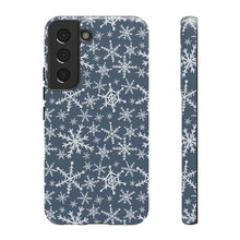 Load image into Gallery viewer, Blue Snowflakes Phone Case