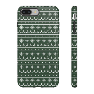 Green Snowflake Pattern Phone Case