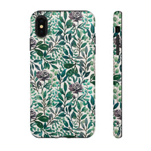 Load image into Gallery viewer, Purple Flowers and Eucalyptus Leaves Phone Case