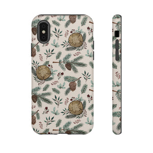 Winter Branches, Berries and Pine Cones Phone Case