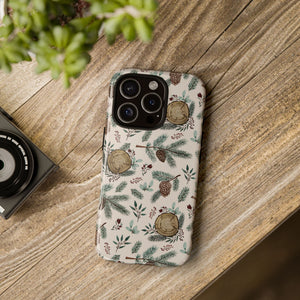 Winter Branches, Berries and Pine Cones Phone Case