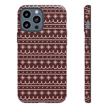 Load image into Gallery viewer, Red Snowflake Pattern Phone Case