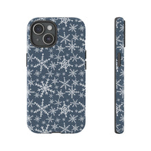 Load image into Gallery viewer, Blue Snowflakes Phone Case