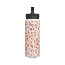 Load image into Gallery viewer, Rose Gold Leopard Print Handle Lid Water Bottle