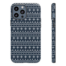 Load image into Gallery viewer, Blue Snowflake Pattern Phone Case