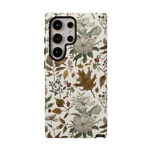 Watercolor Fall Leaves and Flowers Phone Case