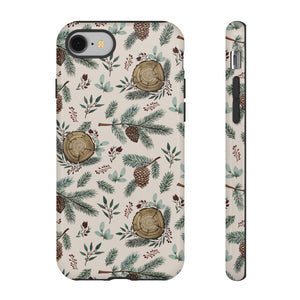 Winter Branches, Berries and Pine Cones Phone Case