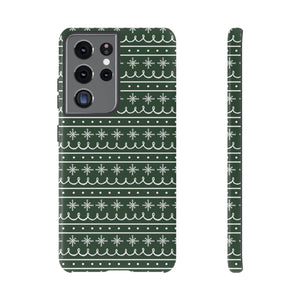 Green Snowflake Pattern Phone Case