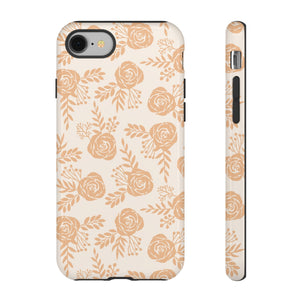 Light Orange Floral Phone Case