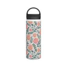 Load image into Gallery viewer, Watercolor Floral Handle Lid Water Bottle
