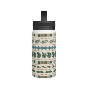 Oasis Stripes Handle Lid Water Bottle