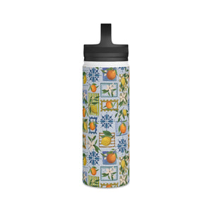 Mediterranean Stamps Handle Lid Water Bottle