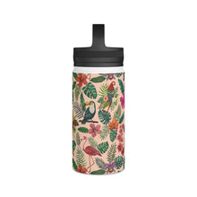 Load image into Gallery viewer, Tropical Bird Handle Lid Water Bottle