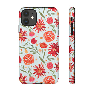 Red Flower Burst Phone Case