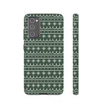 Load image into Gallery viewer, Green Snowflake Pattern Phone Case