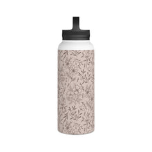 Load image into Gallery viewer, Pink Flower Handle Lid Water Bottle