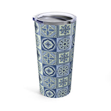 Load image into Gallery viewer, Mediterranean Blue Tile Travel Mug
