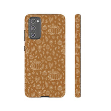 Load image into Gallery viewer, Bronze Floral Ink Pumpkin Phone Case