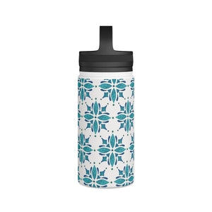 Teal Tile Handle Lid Water Bottle