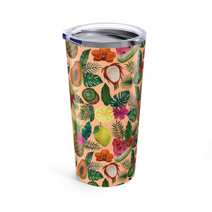 Tropical Fruit and Flowers Travel Mug