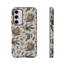 Load image into Gallery viewer, Winter Branches, Berries and Pine Cones Phone Case
