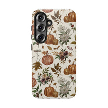 Load image into Gallery viewer, Fall Pumpkins, Flowers and Leaves Phone Case