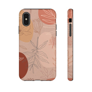 Pink Abstract Desert Leaf Phone Case