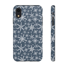 Load image into Gallery viewer, Blue Snowflakes Phone Case