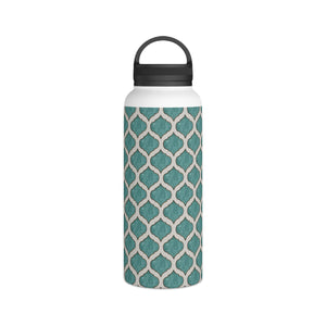 Turquoise Tile Handle Lid Water Bottle
