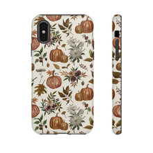 Load image into Gallery viewer, Fall Pumpkins, Flowers and Leaves Phone Case