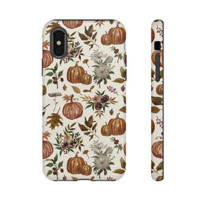 Fall Pumpkins, Flowers and Leaves Phone Case