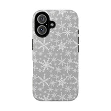 Load image into Gallery viewer, Gray Snowflakes Phone Case