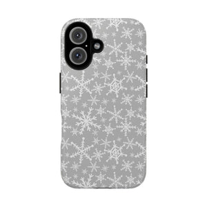 Gray Snowflakes Phone Case