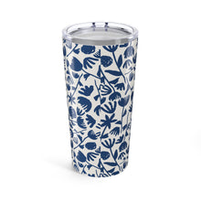 Load image into Gallery viewer, Dark Blue Floral Travel Mug