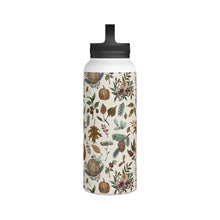 Load image into Gallery viewer, Pumpkins, Flowers and Fall Foliage Handle Lid Water Bottle