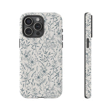Load image into Gallery viewer, Blue Gray Flower Phone Case