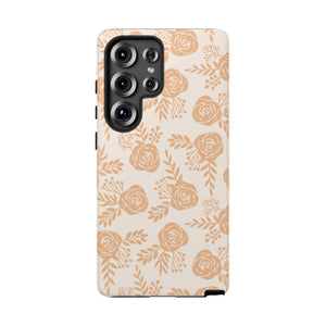 Light Orange Floral Phone Case