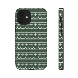 Green Snowflake Pattern Phone Case