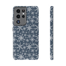 Load image into Gallery viewer, Blue Snowflakes Phone Case