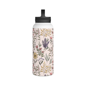 Spring Botanical Handle Lid Water Bottle