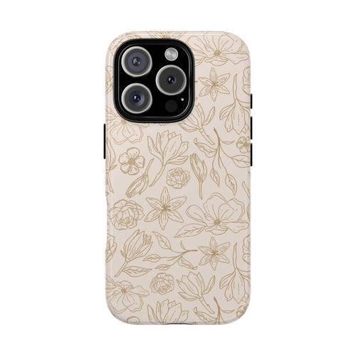 Gold Magnolia Phone Case