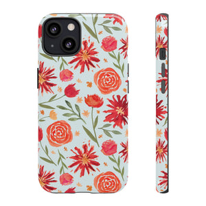 Red Flower Burst Phone Case