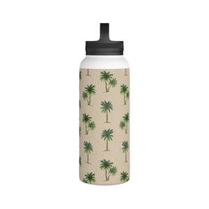 Palm Tree Handle Lid Water Bottle