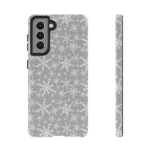 Load image into Gallery viewer, Gray Snowflakes Phone Case