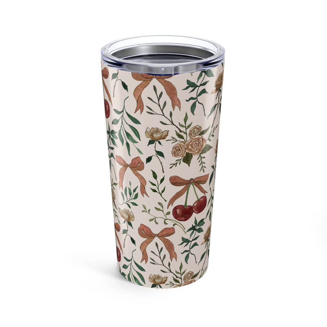 Cherries and Roses Travel Mug