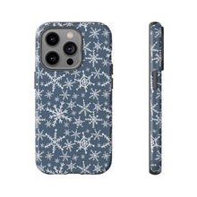 Load image into Gallery viewer, Blue Snowflakes Phone Case