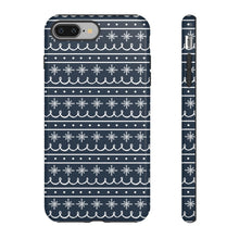 Load image into Gallery viewer, Blue Snowflake Pattern Phone Case