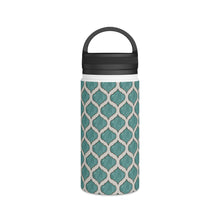 Load image into Gallery viewer, Turquoise Tile Handle Lid Water Bottle