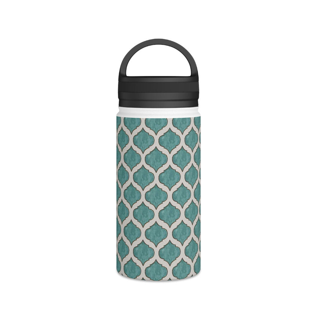 Turquoise Tile Handle Lid Water Bottle