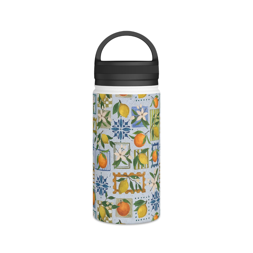 Mediterranean Stamps Handle Lid Water Bottle